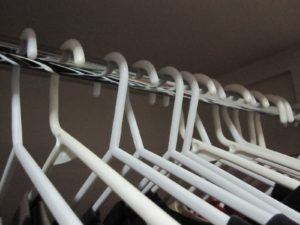 clothes hangers with some forward and backward