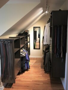 sloped custom closet configuration