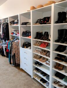 shoe storage shelving