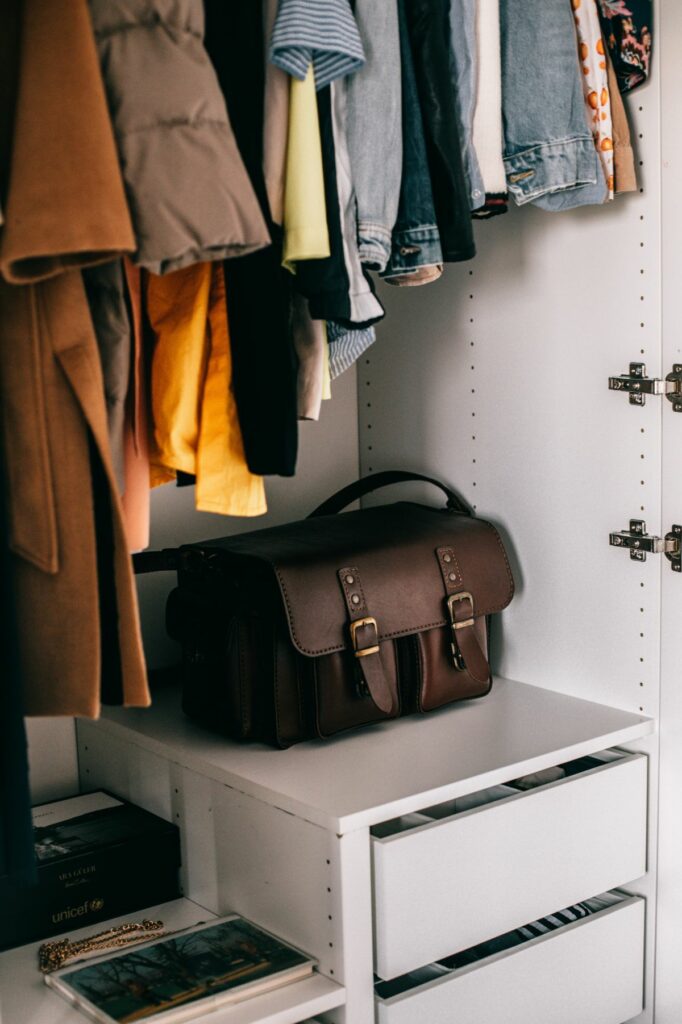 purse storage for closets