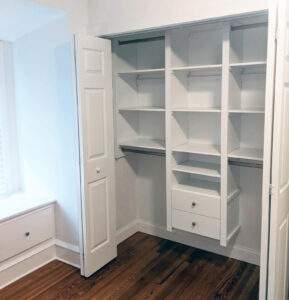 reach in closet with folding doors