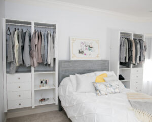 double custom bedroom wardrobe